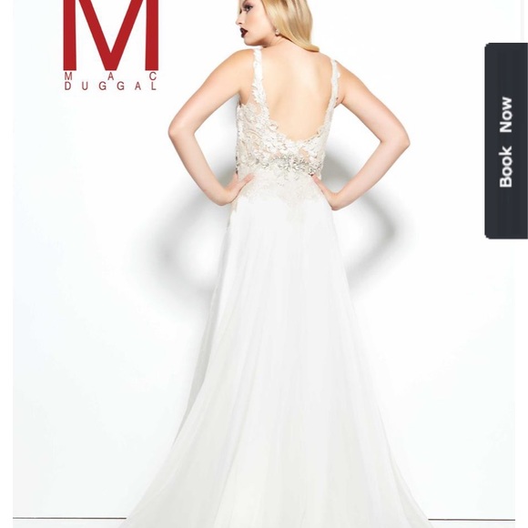 Brand New Ivory Macduggal Wedding Dress (size 4) - Picture 2 of 10